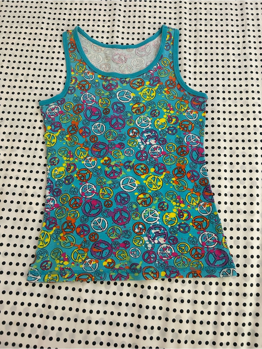 2000s peace sign fitted tank